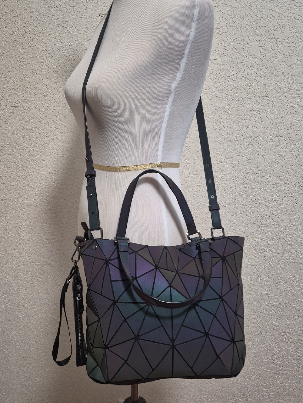 LoveVook Geometric Luminous Iridescent Handbag & Wallet